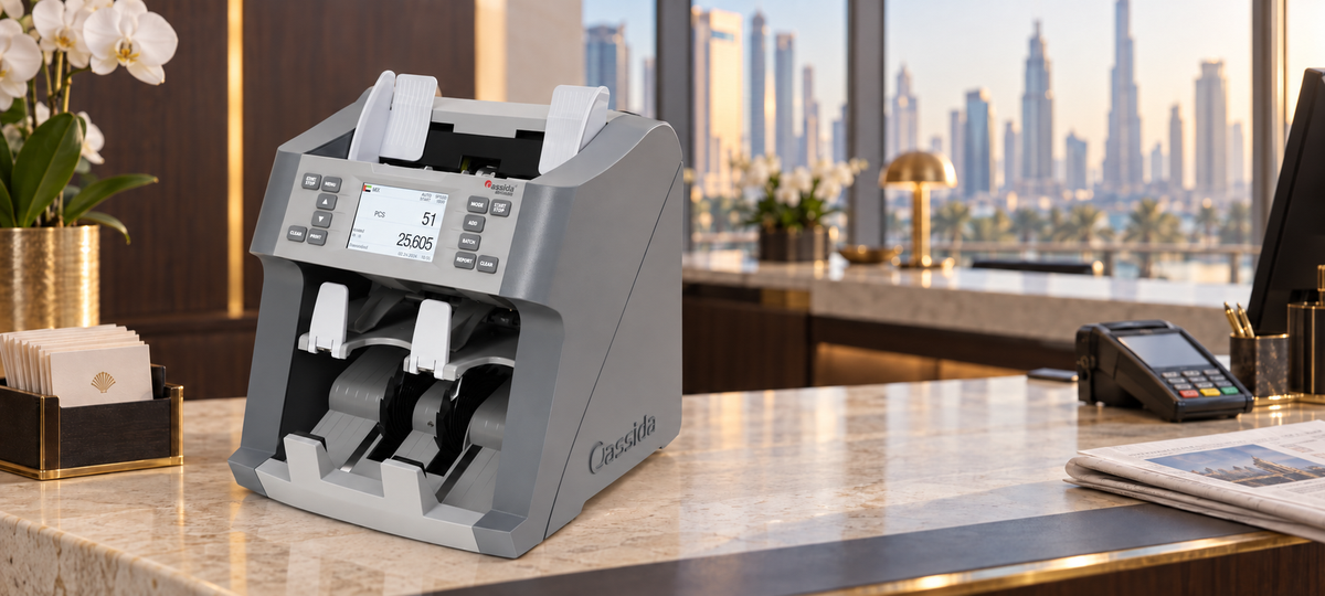 Cash Handling for Hotels & Resorts in Dubai: Counterfeit Protection, Multi-Currency Counters & Front-Desk Compliance