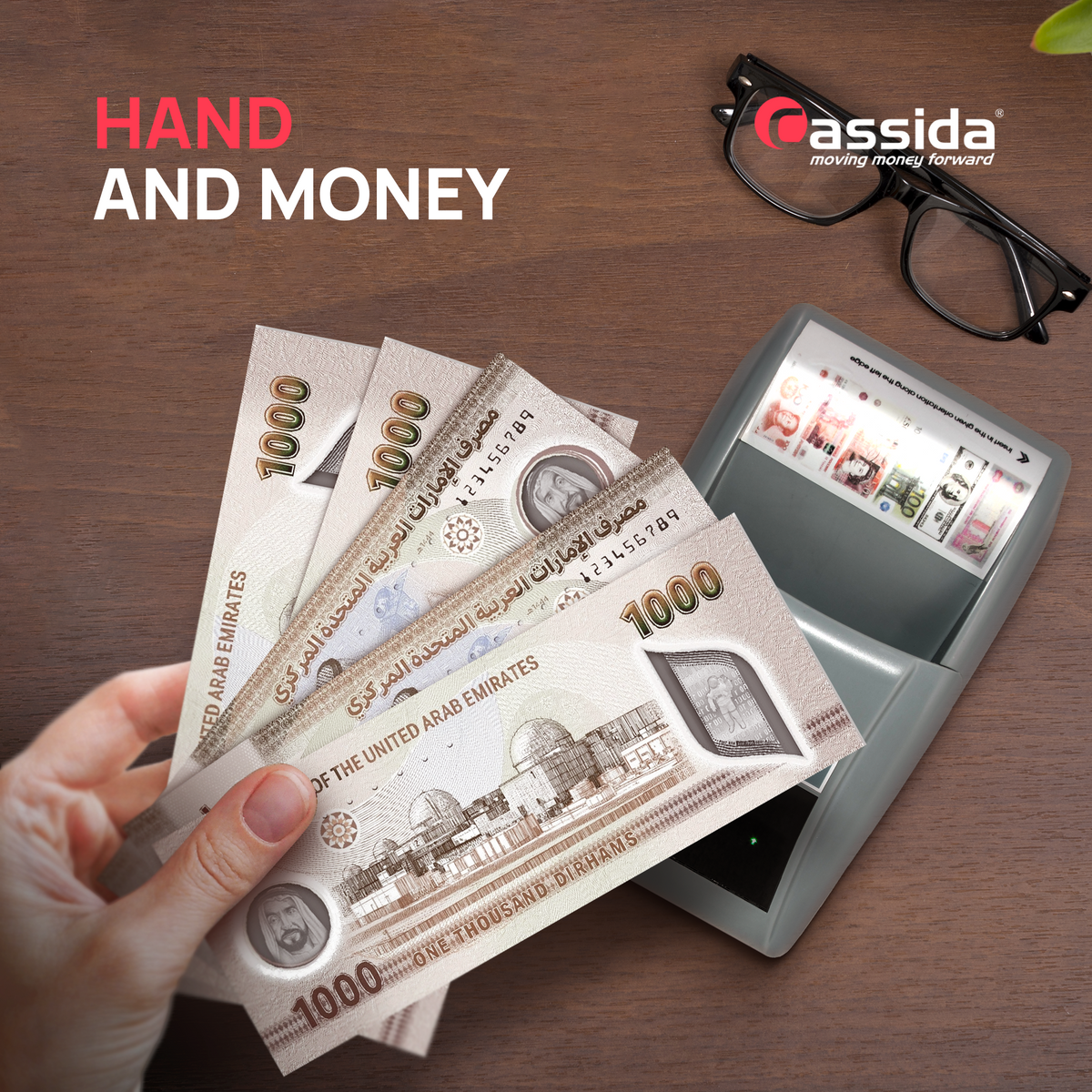 Cassida 3200 Automatic Currency Detector- For AED USD EUR GBP RUB CNY