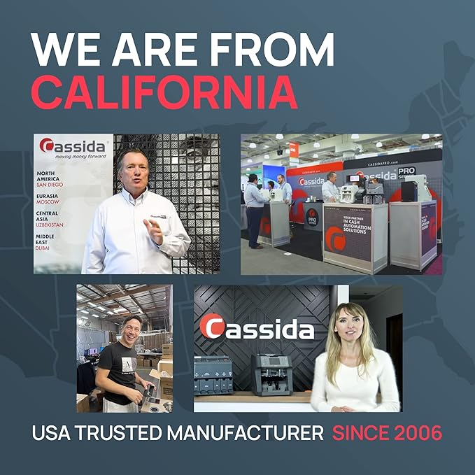 Cassida Neo Max- 2 Pocket Mix Value Counter & Sorter (30 Currencies), Built in Printer & External Display