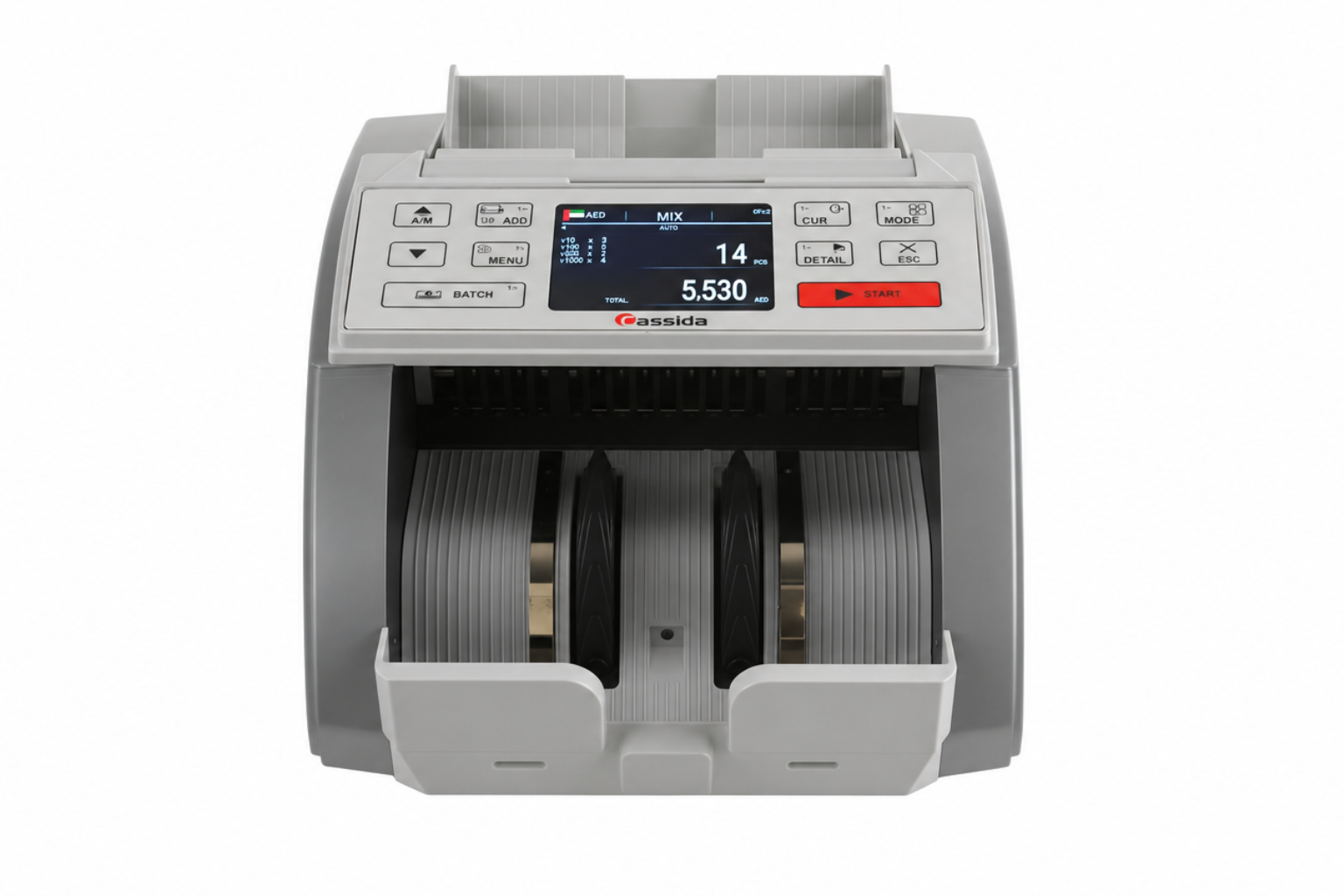 Cassida AXIA - Mix Value Counter (AED, USD, EUR, GBP, SAR)