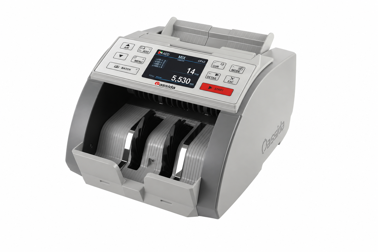 Cassida AXIA - Mix Value Counter (AED, USD, EUR, GBP, SAR)